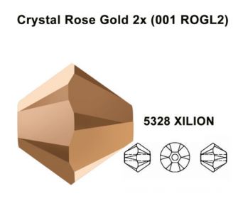 5328 - Crystal Rose Gold 2x - 20 ks