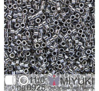 Miyuki Delica 11/0 - Spkl Charcoal Lined Crystal 5g