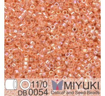 Miyuki Delica 11/0 - Dk Peach Lined Crystal AB 5g