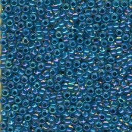 Toho - 11/0 - Inside-Color Luster Crystal/Capri Blue Lined