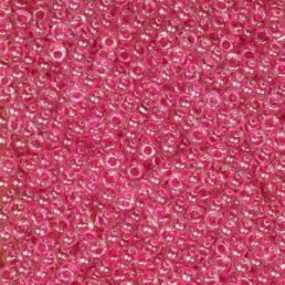 Toho - 11/0 - Inside-Color Crystal/Fuchsia Lined