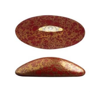 Kabošon - Athos® par Puca® 20x10x6mm - 93210/15496 (OPAQUE CORAL RED BRONZE)