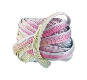 Hodvábna stuha SHIBORI - Silver Lining Borealis - 10 cm