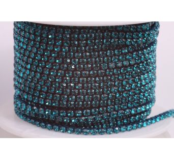 Štrasová metráž - Turquoise 2 mm - 10 cm