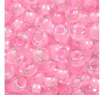 Korálky Miyuki Round 6/0 - Pink Lined Crystal - 5g